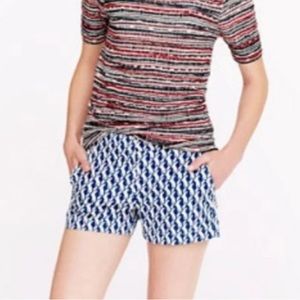 J. Crew Stretch Chino Shorts Seahorse Print. Inseam 5”